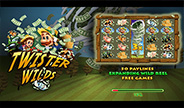 Screenshot from the Twister Wilds slot game.