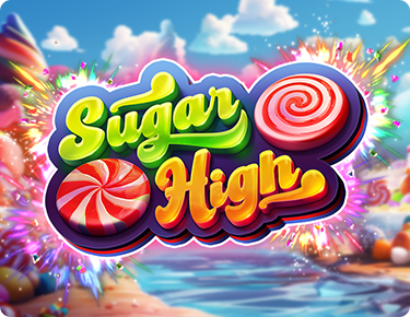 Colorful slot game promo for