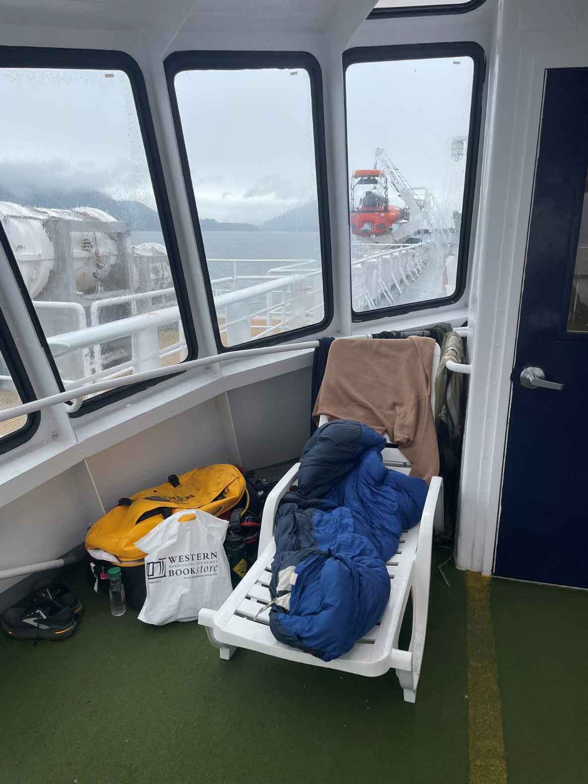 This became my corner of the ship.