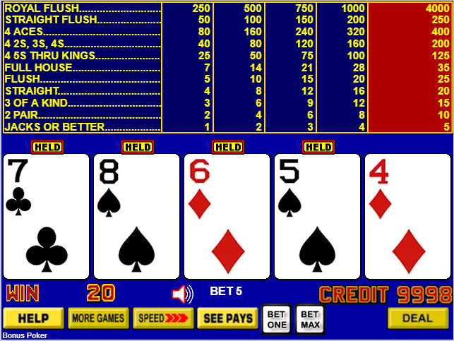 bonus poker