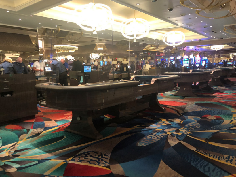 Craps table at the Bellagio