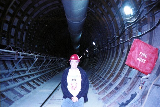 Here I am situated at the entrance of <strong>the Yucca Mountain facility for nuclear waste storage</strong> .