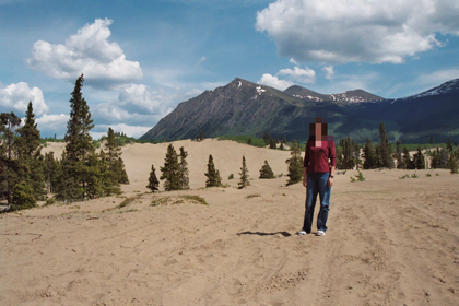 Mrs. Wizard photo taken in the Carcross Desert, Yukon