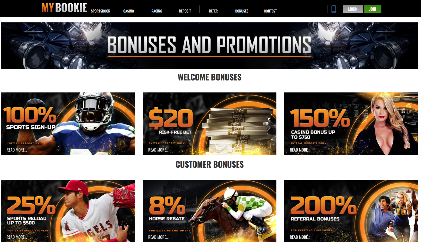 MyBookie Bonuses